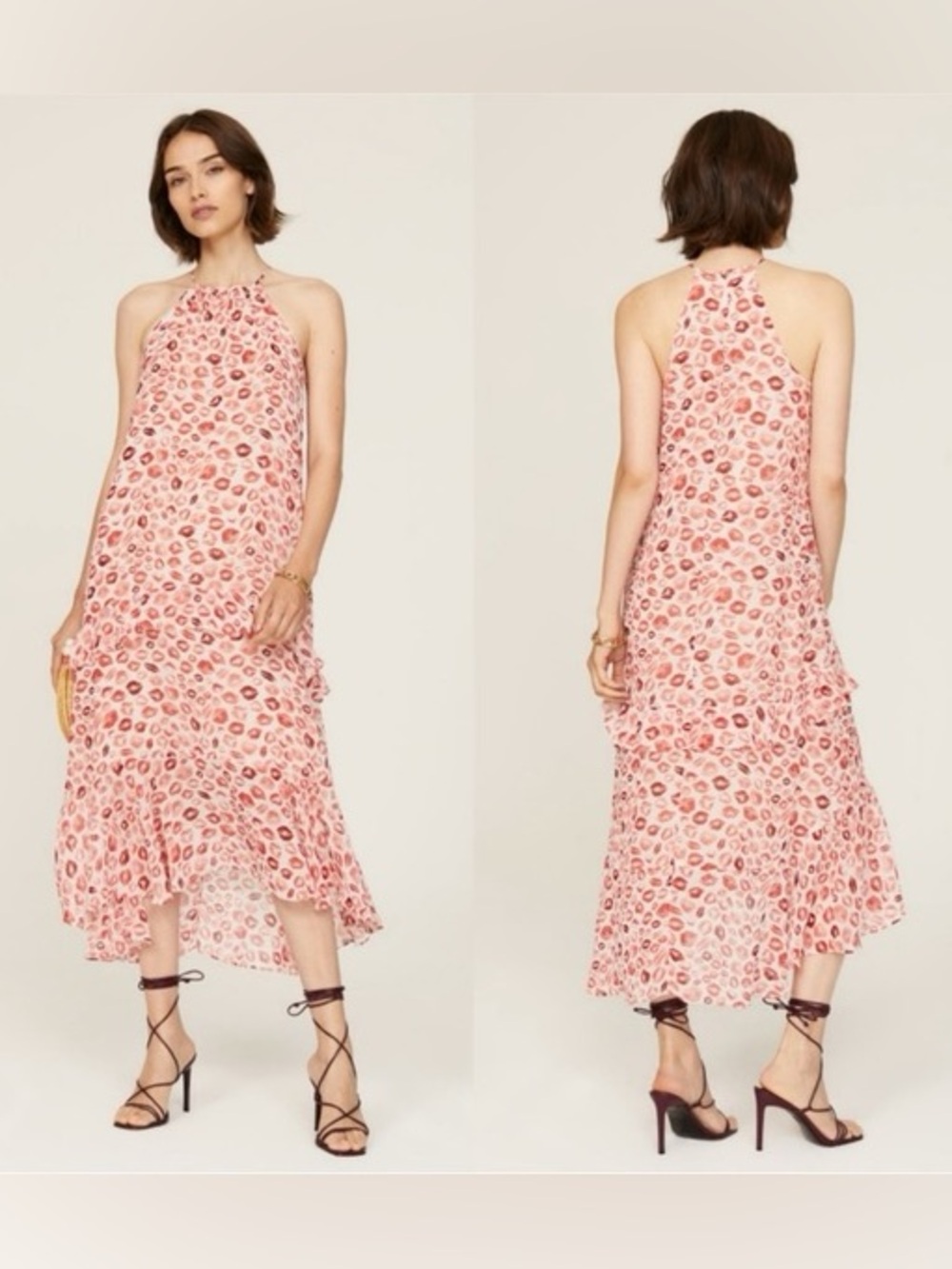 Rachel Zoe Red Kisses Pierre Midi Dress